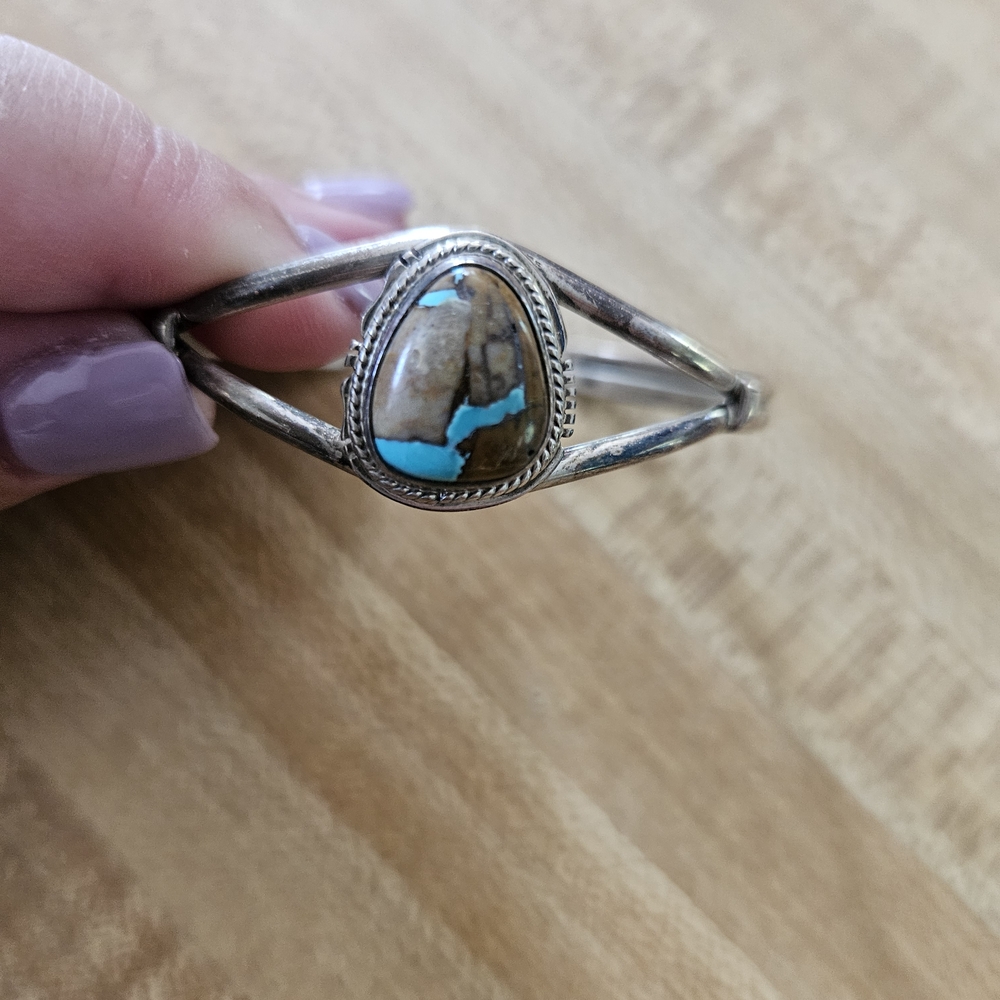 Silver and Turquoise Women's Bracelet